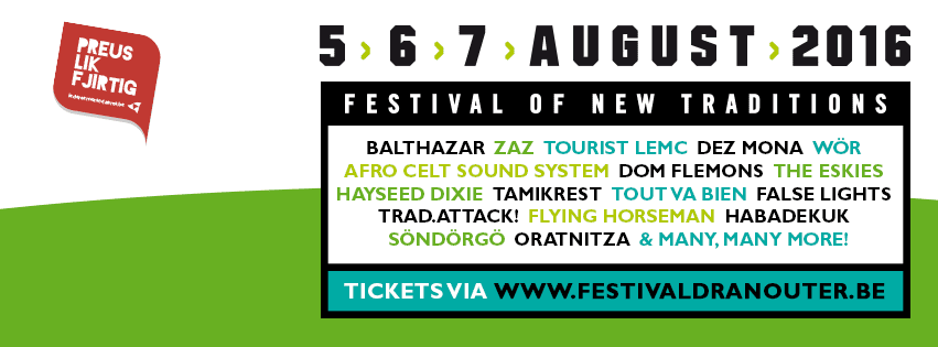 Tweede lading namen voor Dranouter 2016 Tweede lading namen voor Dranouter 2016