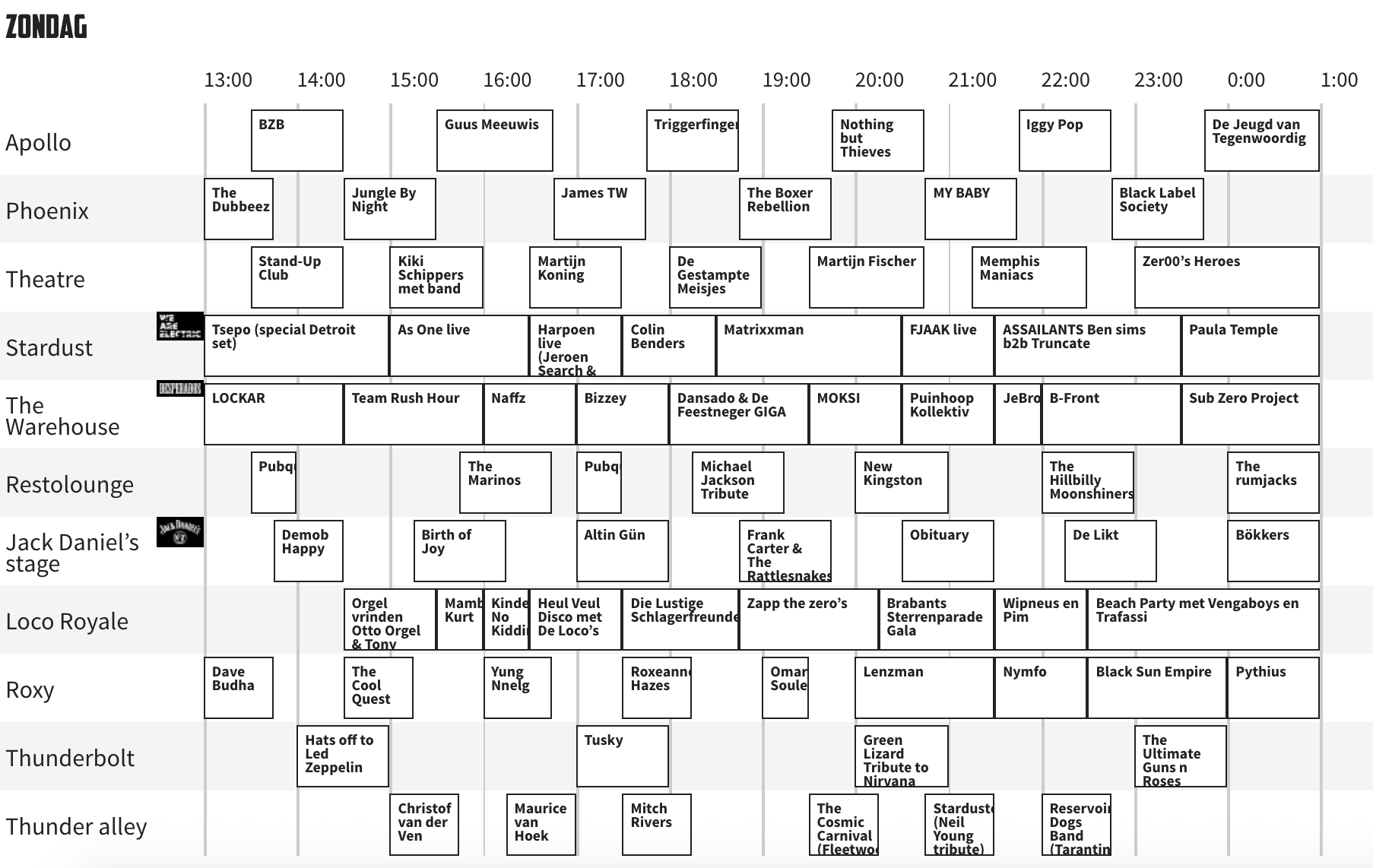 Zondag timetable Paaspop 2018 is beschikbaar Zondag timetable Paaspop 2018 is beschikbaar