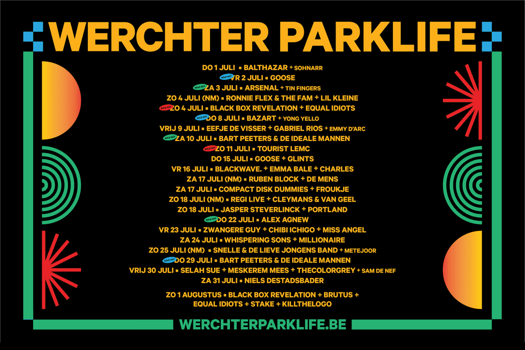 Programma Werchter Parklife 2021 compleet