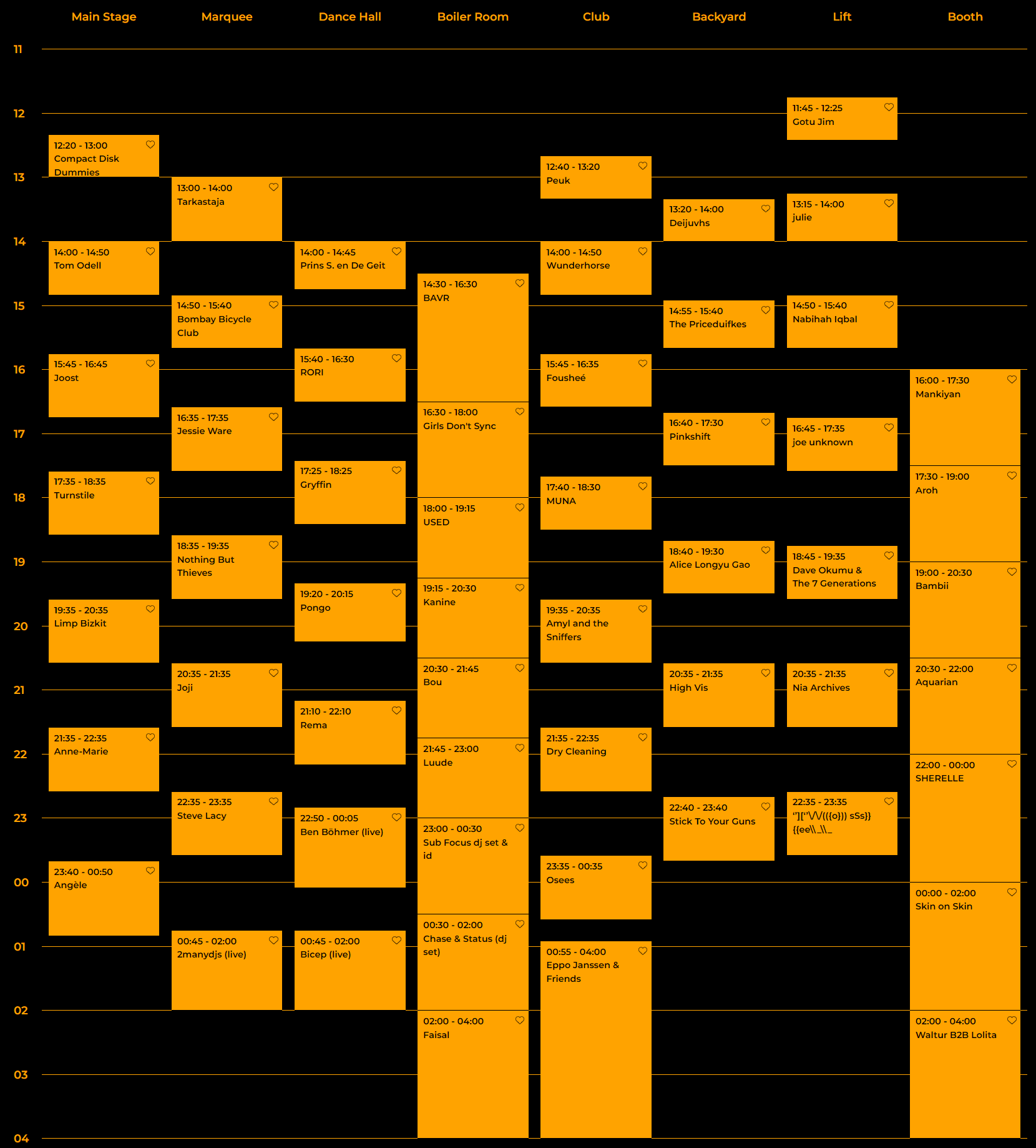 Pukkelpop 2023 Timetable Zaterdag 19 Augustus Pukkelpop 2023 Timetable Zaterdag 19 Augustus