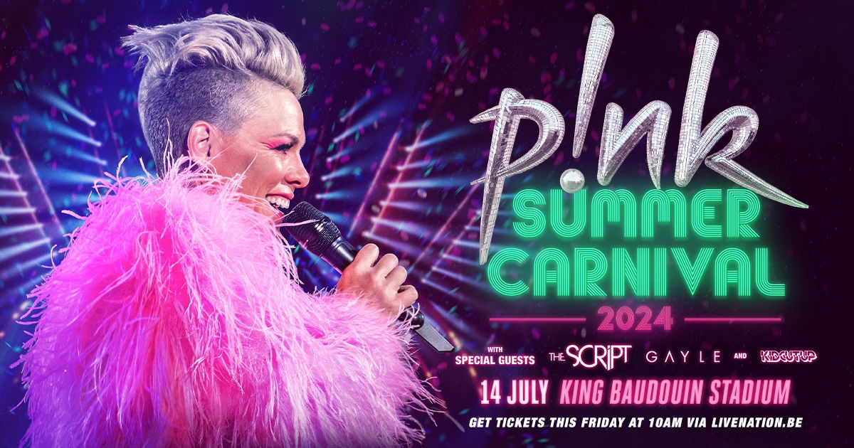 Pink Zondag 14 Juli 2024 Koning Boudewijnstadion Brussel