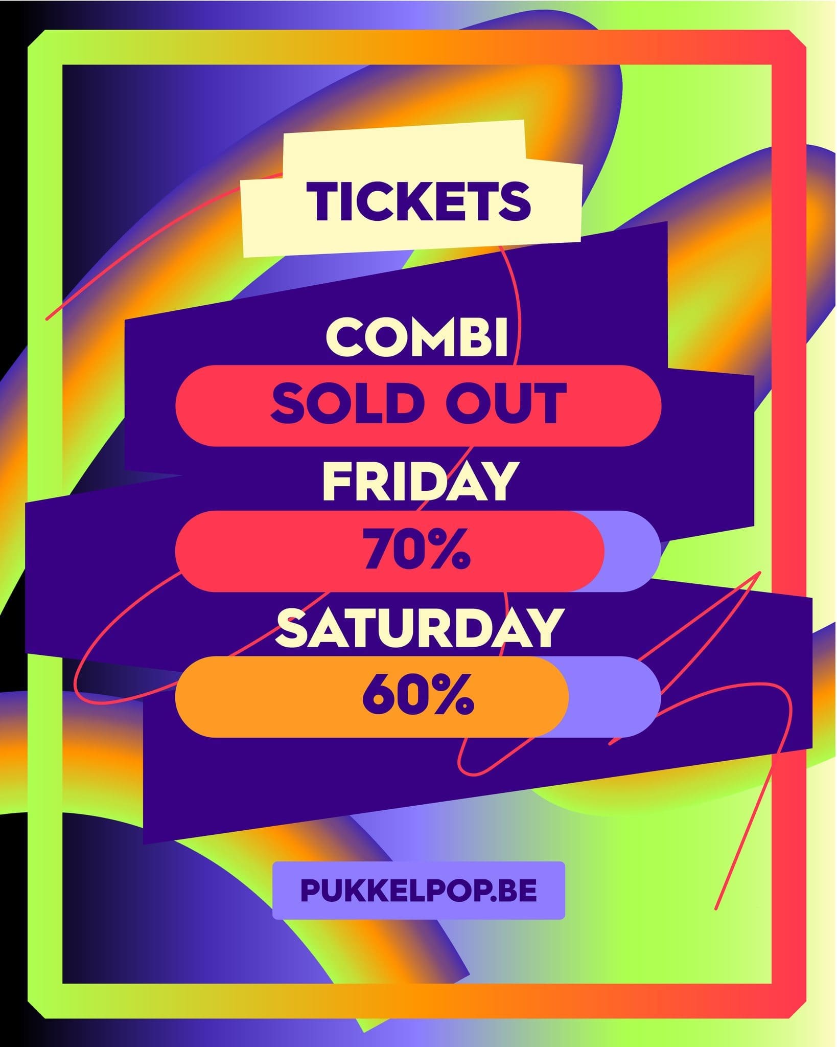 Combitickets Pukkelpop 2024 nu al uitverkocht Combitickets Pukkelpop 2024 nu al uitverkocht