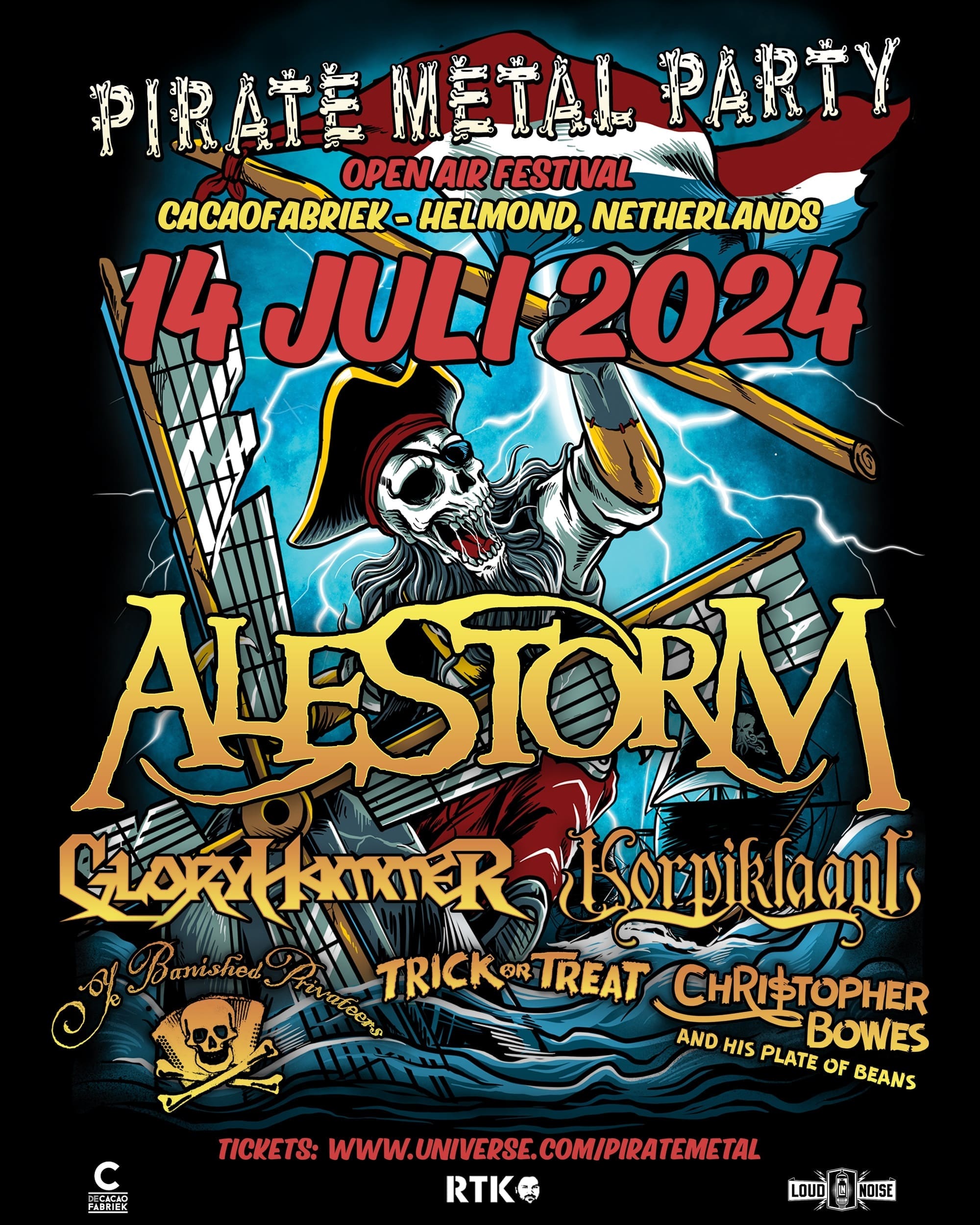 Affiche Pirate Metal Party met Alestorm compleet Affiche Pirate Metal Party met Alestorm compleet