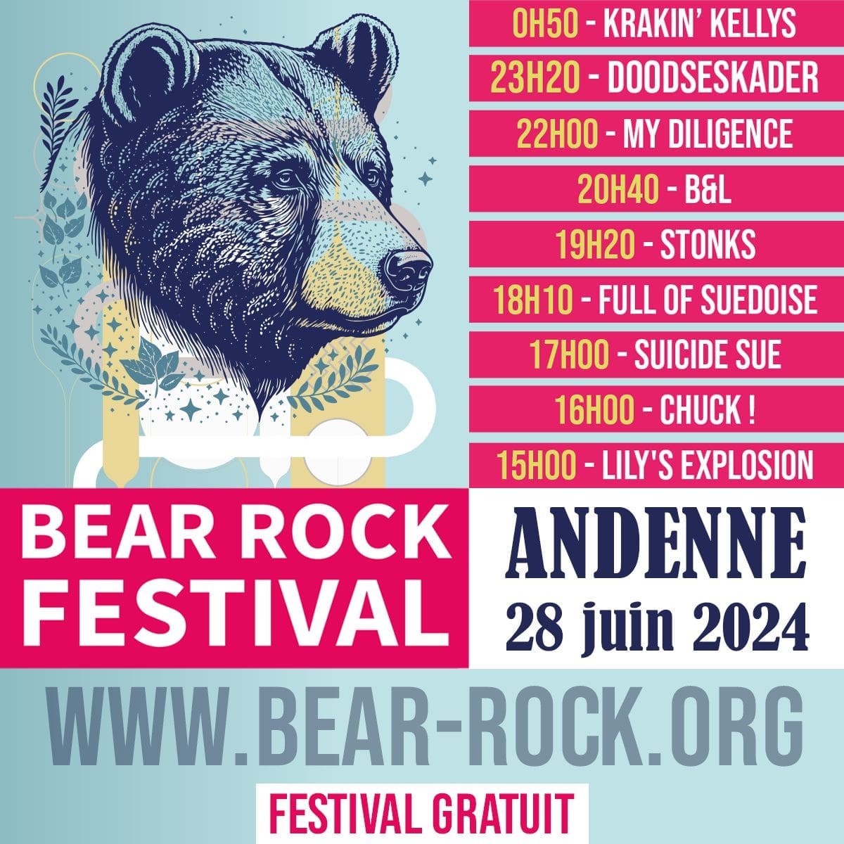 Bear Rock 2024 onthult affiche Bear Rock 2024 onthult affiche