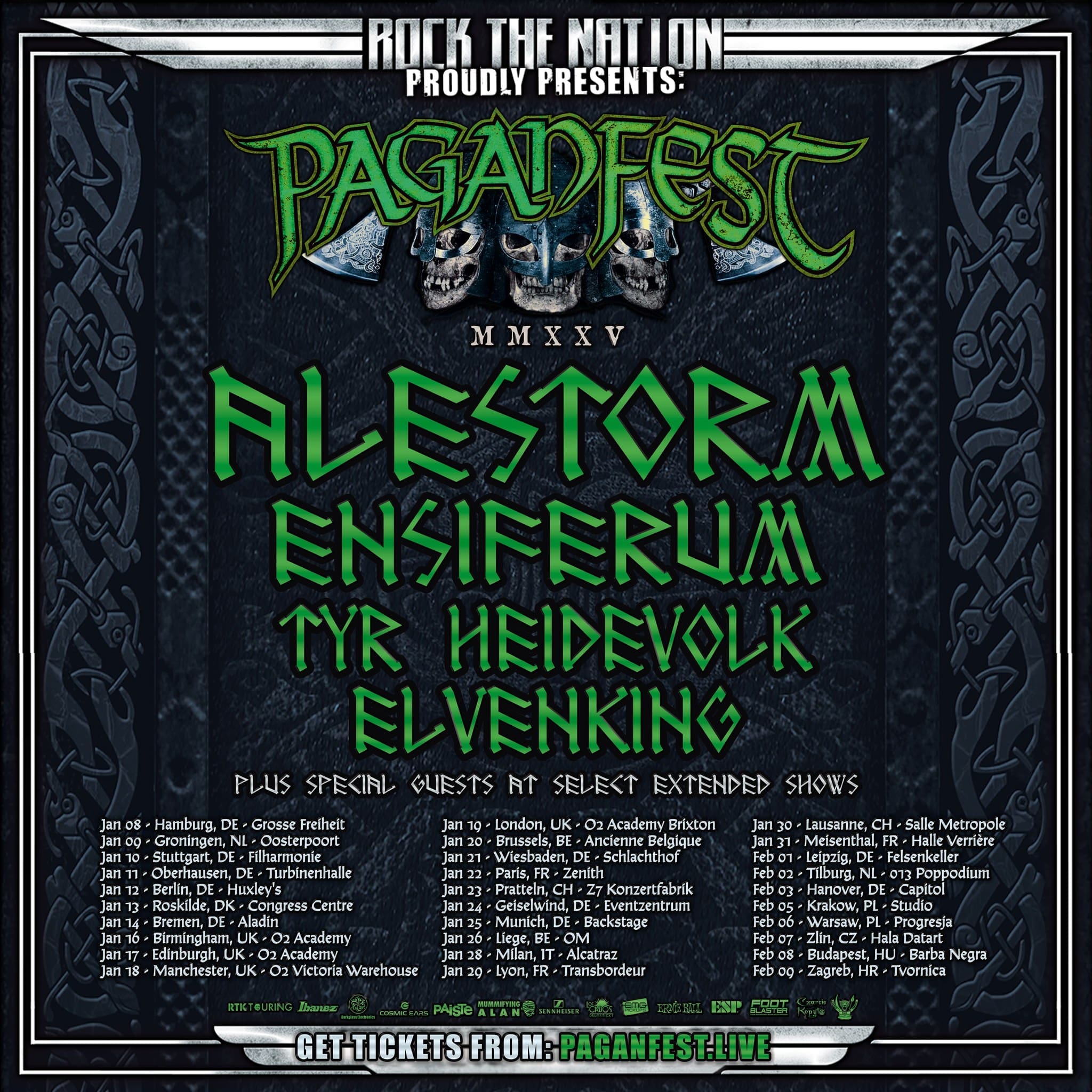 Paganfest keert terug in 2025 met Alestorm, Ensiferum, Týr, Heidevolk en Elvenking. Paganfest keert terug in 2025 met Alestorm, Ensiferum, Týr, Heidevolk en Elvenking.
