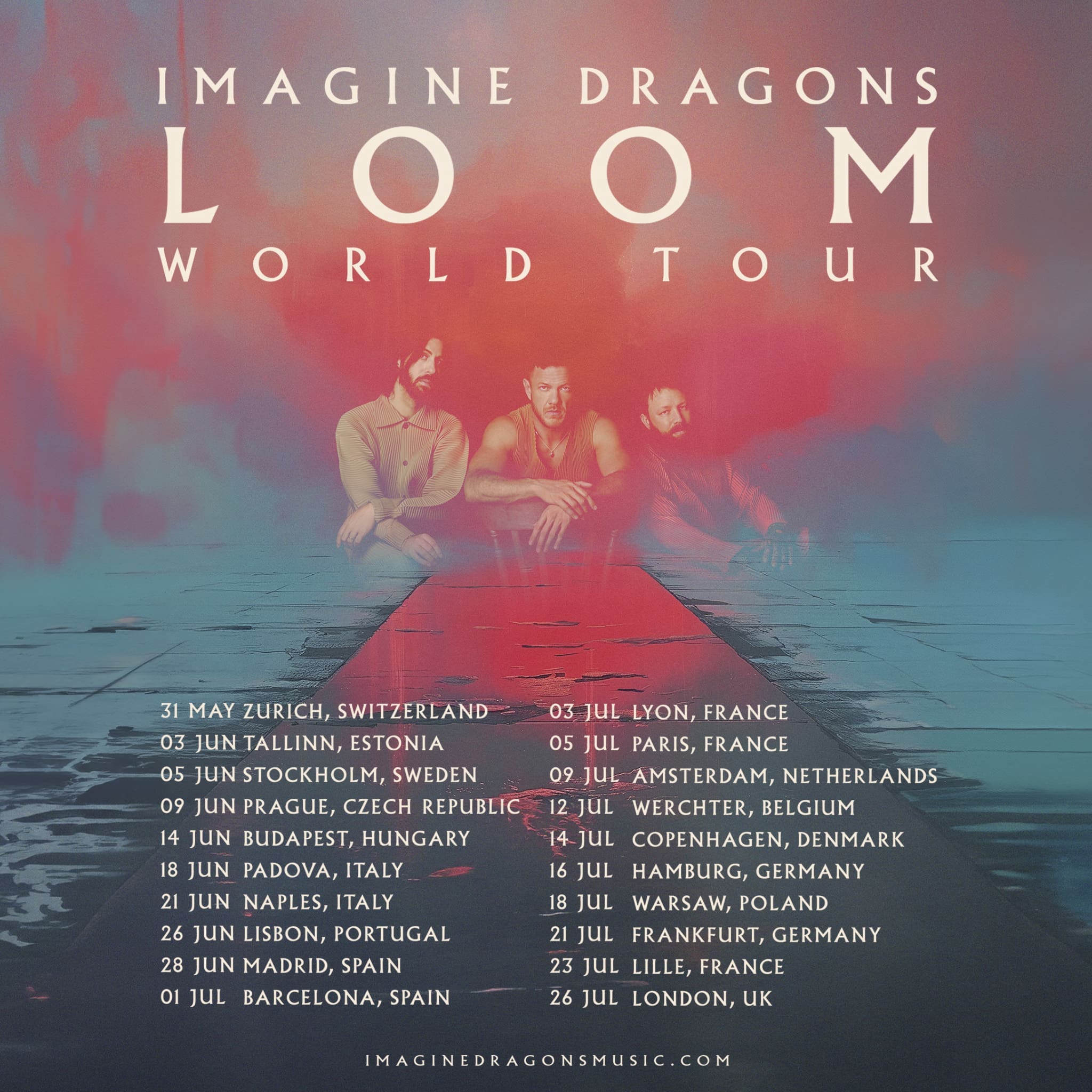 Imagine Dragons 2025 LOOM Europe Tour Imagine Dragons 2025 LOOM Europe Tour