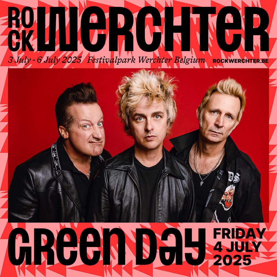Green Day eerste naam Rock Werchter 2025 Green Day eerste naam Rock Werchter 2025