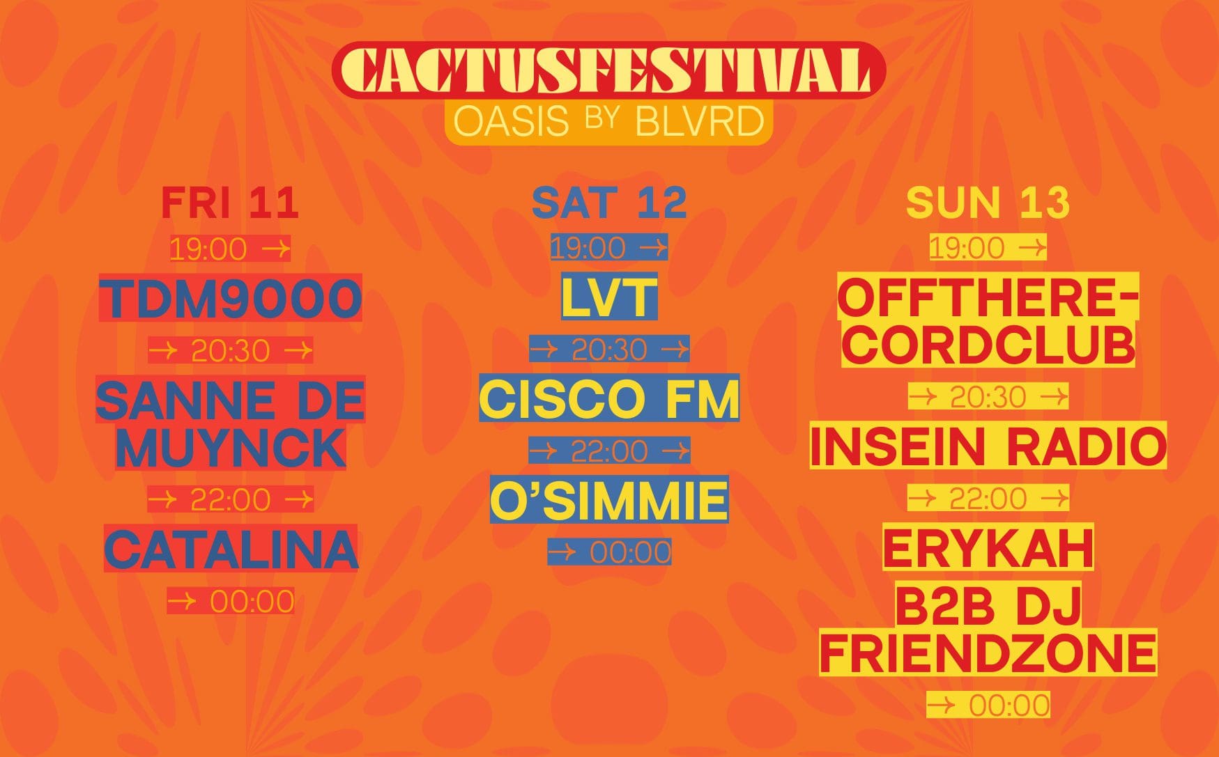 Cactusfestival 2025 maakt BLVRD sets bekend Cactusfestival 2025 maakt BLVRD sets bekend