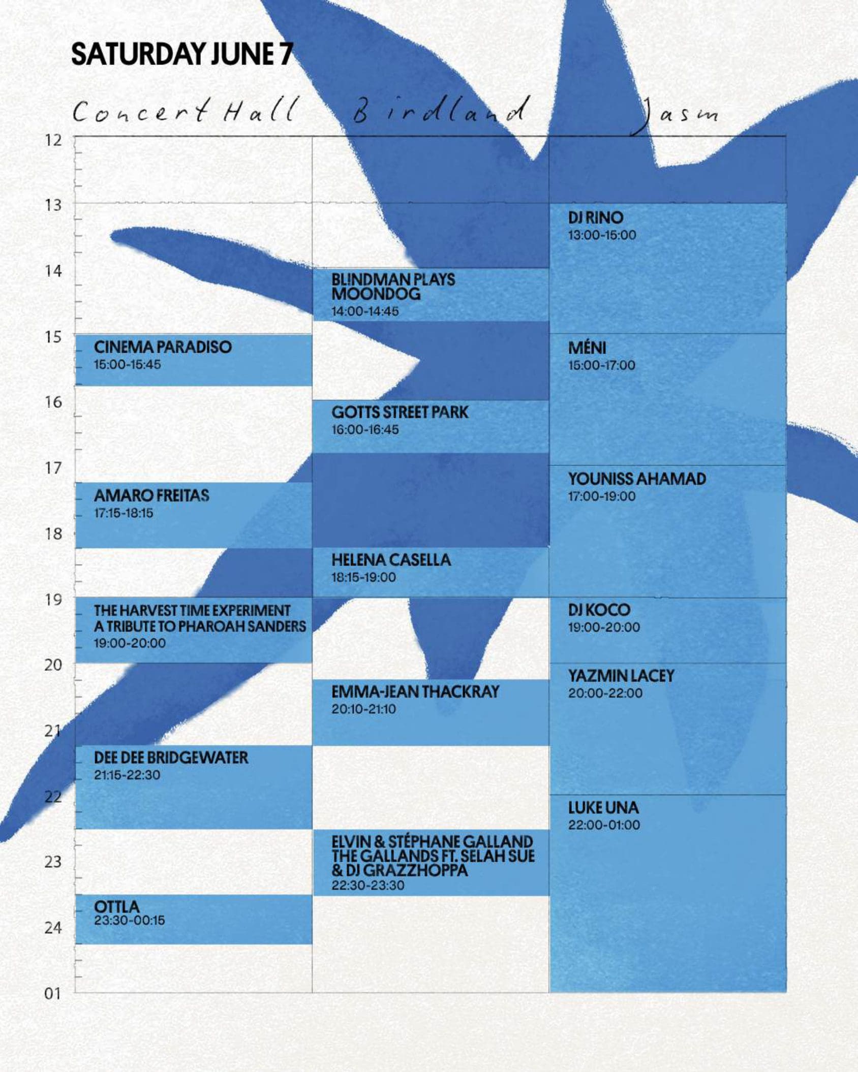 Jazz Middelheim 2025 onthult timetable zaterdag 7 juni Jazz Middelheim 2025 onthult timetable zaterdag 7 juni