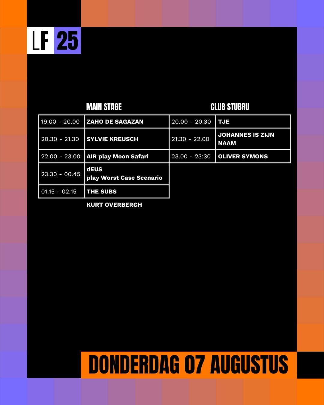 Lokerse Feesten 2025 onthult timetable donderdag 7 augustus Lokerse Feesten 2025 onthult timetable donderdag 7 augustus