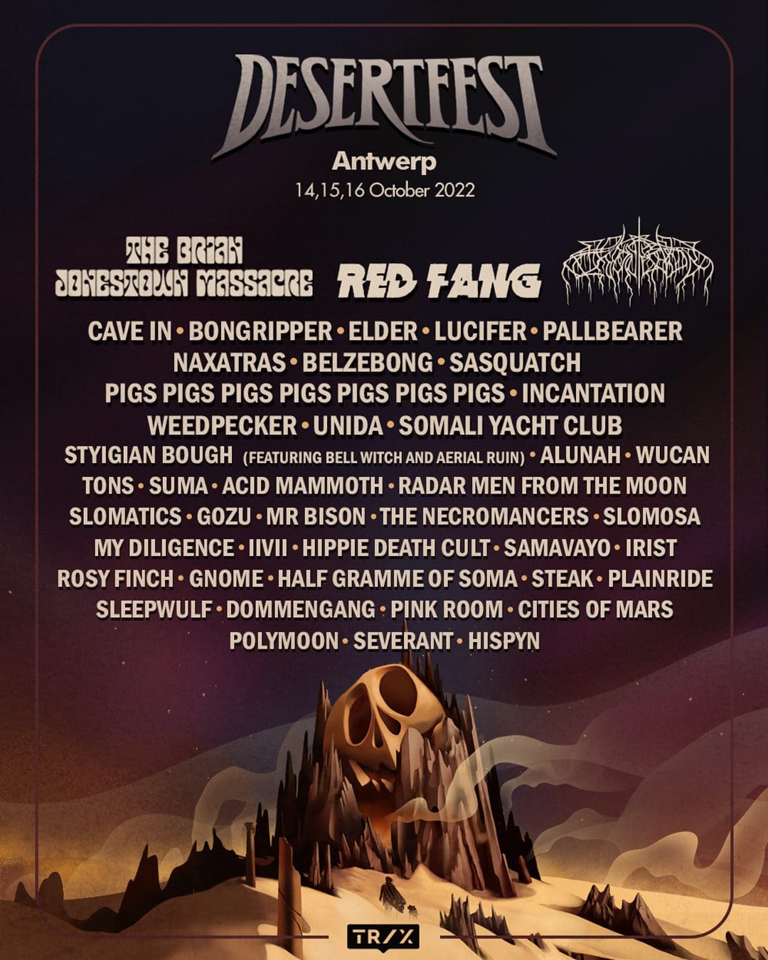 Affiche Desertfest Antwerp 2022 Desertfest Antwerp 2022